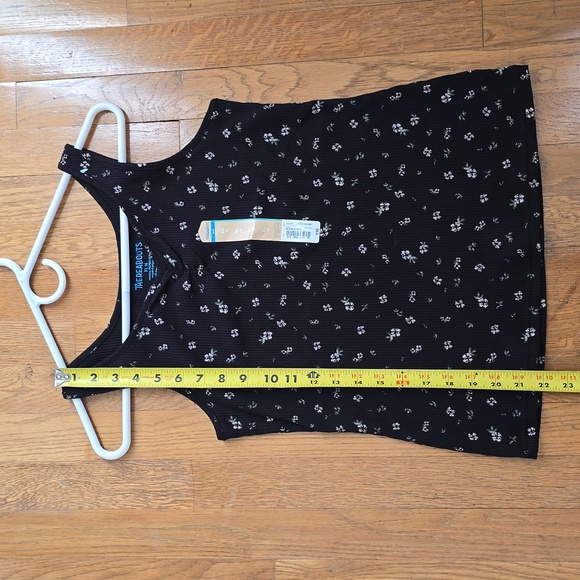 THEREABOUTS GIRLS BLACK FLORAL SUMMER TANK TOP SIZE XL - Picture 8 of 9